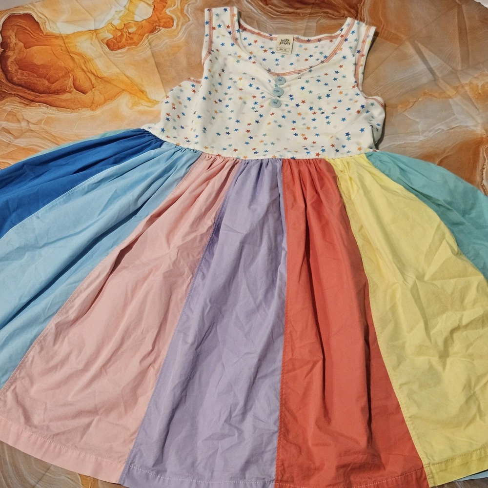 Wildflowers Boutique Stars Rainbow Twirl Dress Girls Size 16
